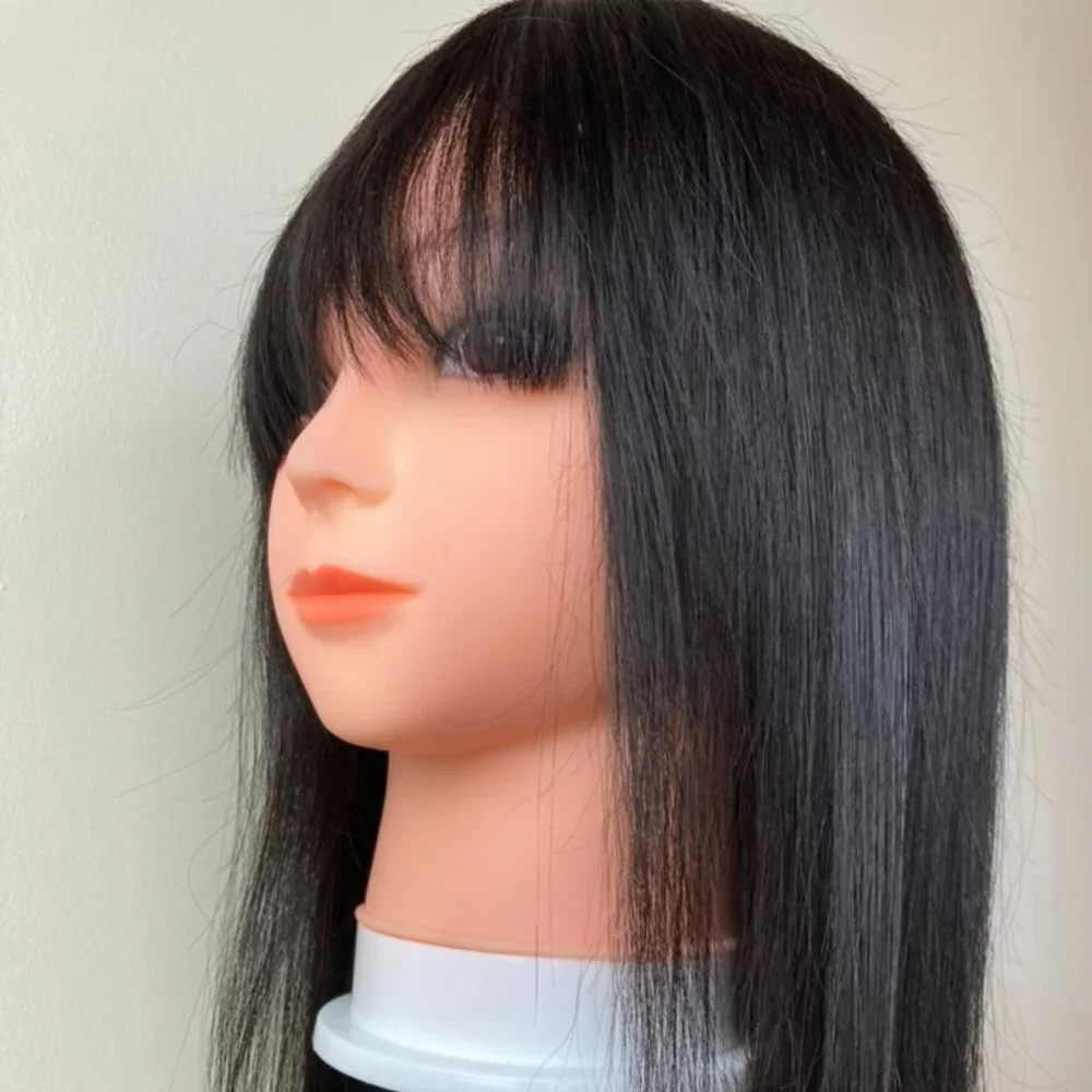 Human Hair Wig With Fringe Bangs